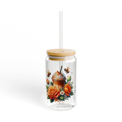 Sweet As Honey Frosted Sipper Glass