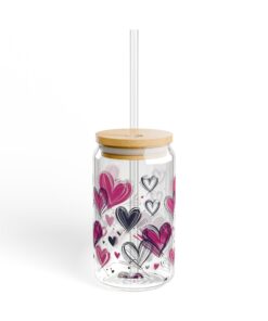 Hearts of Love Sipper Glass