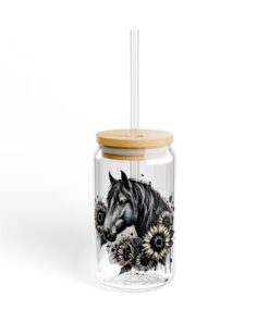 Midnight Majesty Frosted Sipper Glass