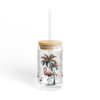 Tropical Flamingo Oasis Sipper Glass