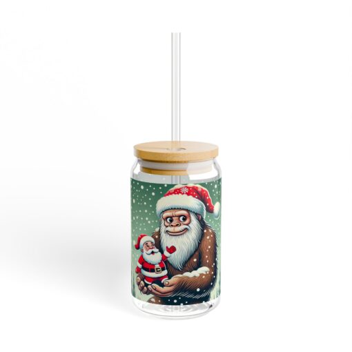 Bigfoot Holiday Cheer Frosted Glass Sipper