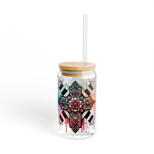 Divine Fusion Boho Cross Sipper Glass