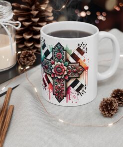 Divine Fusion Boho Cross Coffee Mug