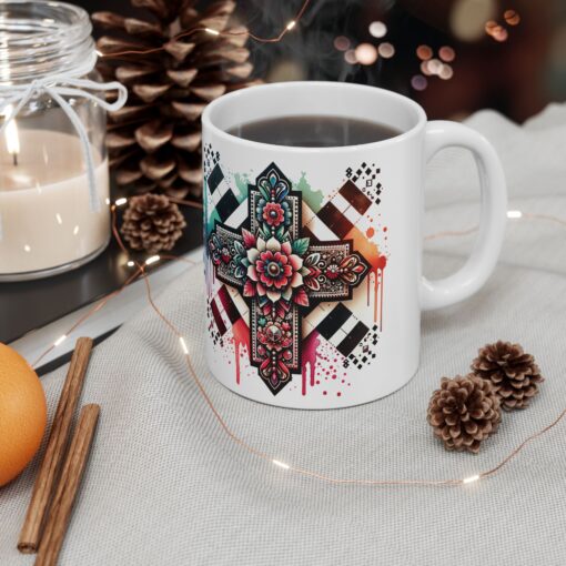 Divine Fusion Boho Cross Coffee Mug