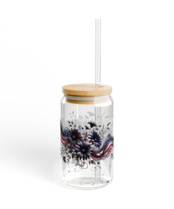 Patriotic Waves Sipper Glass