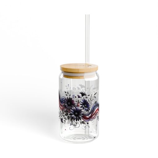 Patriotic Waves Sipper Glass