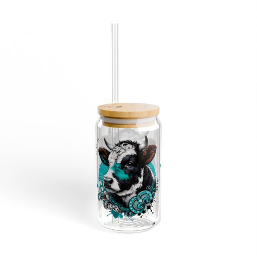 Teal Tempest Sipper Glass