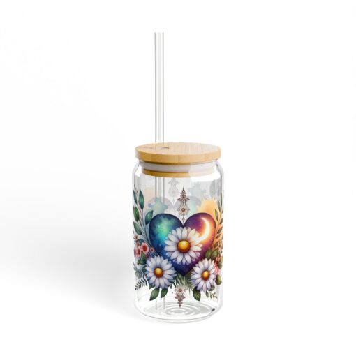 Lunar Bloom Heart Sipper Glass