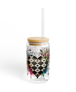 Heart and Blooms Sipper Glass