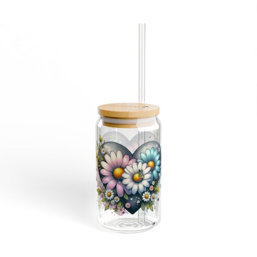 Wildflower Heartburst Sipper Glass