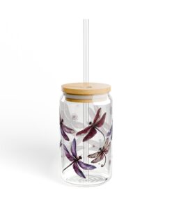 Whimsical Elegance Sipper Glass