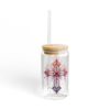 Bold Boho Cross Sipper Glass