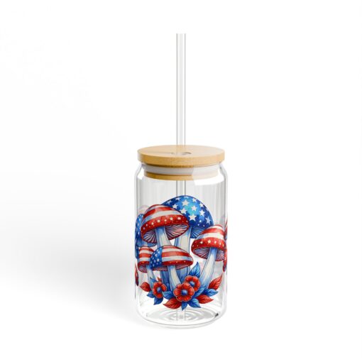 Patriotic Mushroom Parade Sipper Glass