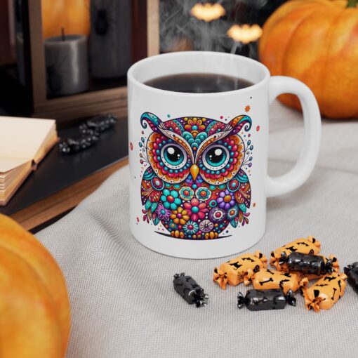 Floral Fiesta Owl Coffee Mug