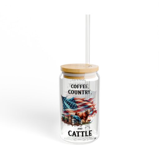 Coffee Country and Cattle Sipper Glass