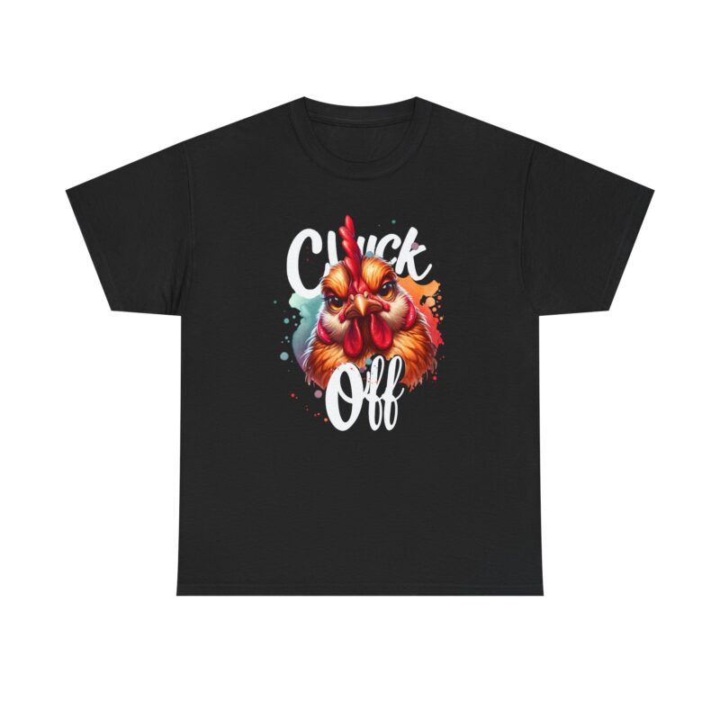 Cluck Off Black Cotton Tee - Image 2