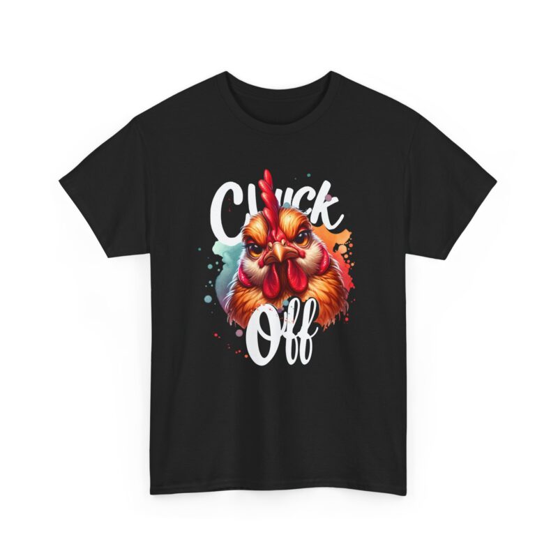Cluck Off Black Cotton Tee - Image 4