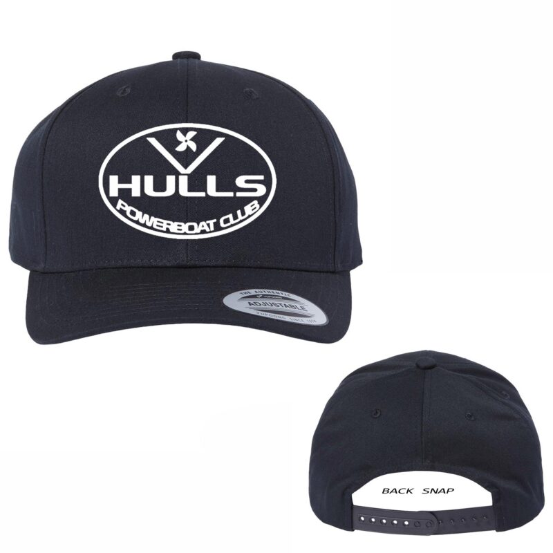 V Hull Powerboat Club Snapback Hat Printed Logo - Image 2