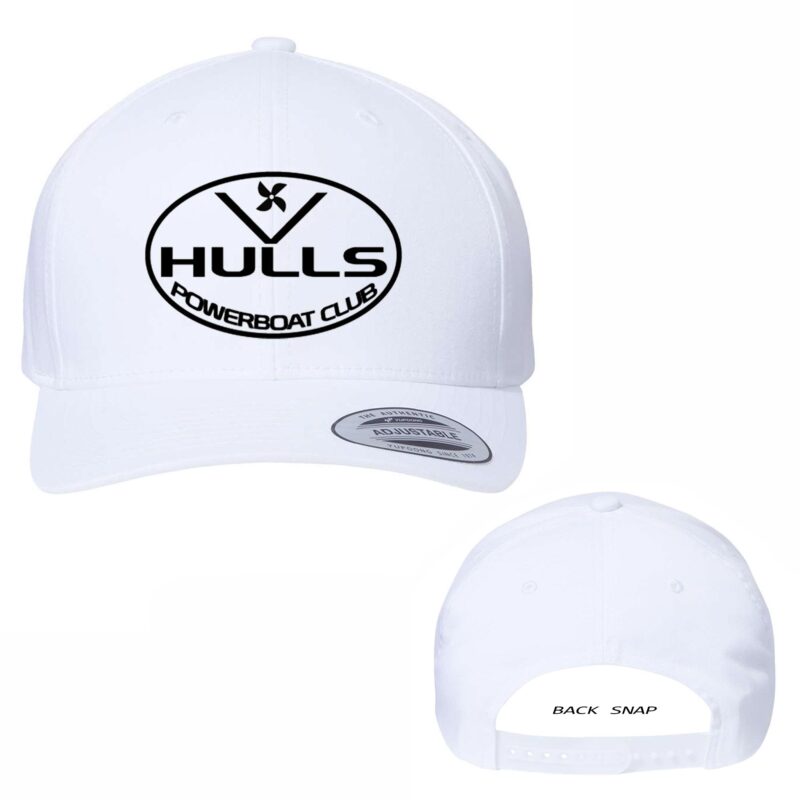 V Hull Powerboat Club Snapback Hat Printed Logo