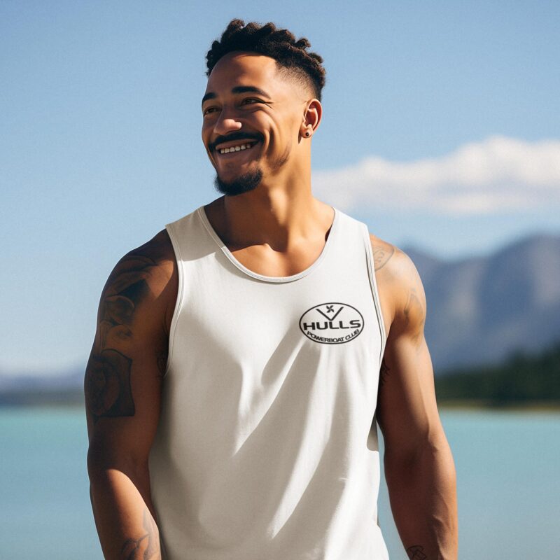 V Hulls Powerboat Club Mens Cotton Tank Top