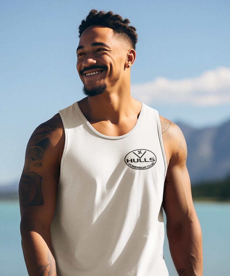 V Hulls Powerboat Club Mens Cotton Tank Top