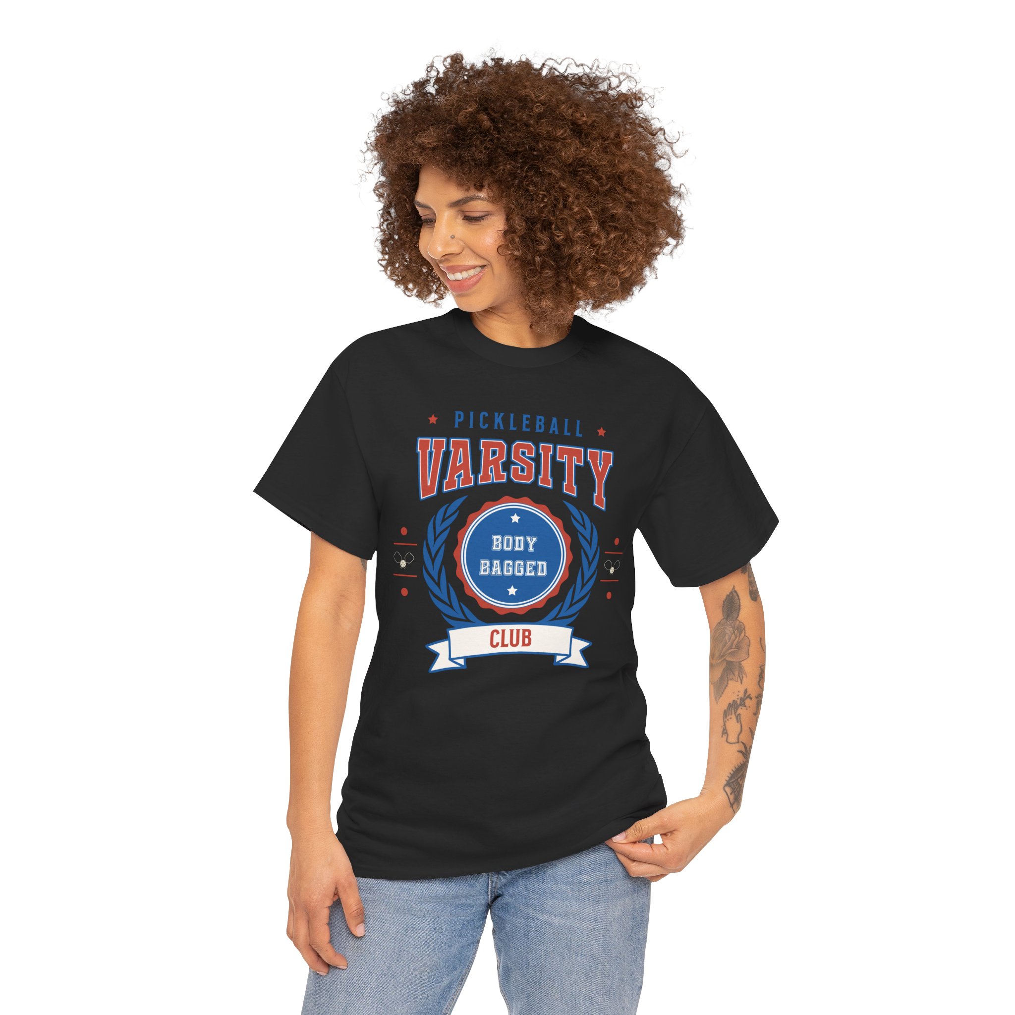 Pickleball Varsity Body Bagged Club Tee
